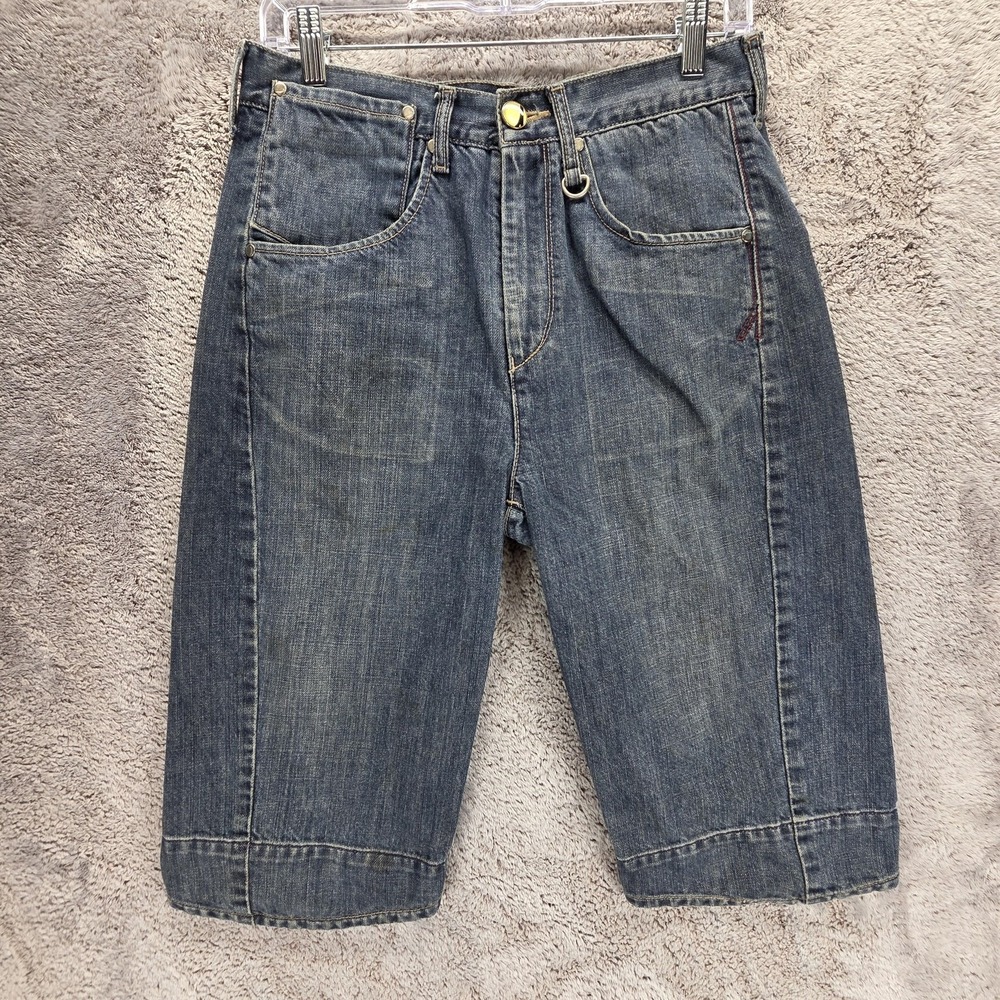 Vintage Levis Engineered Shorts Mens 28 Blue Twisted Jorts Zip Fly 14" Inseam